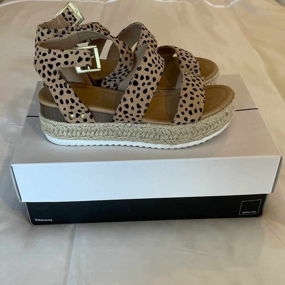 Animal print sandals